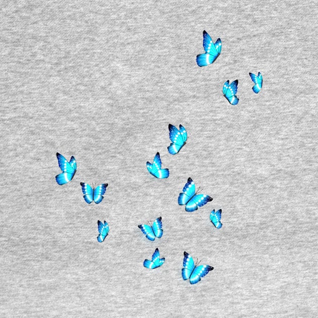 Glowing blue butterfly cluster for  women by starslife